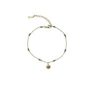 WBDWWTD Bracelets en Acier Inoxydable pour Femmes, avec Coquillage Perles, Bijoux de Plage, 21 + 4cm