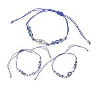 WBDWWTD Bracelets maléfiques en Perles d'oeil Turc, 3 pièces, Bijoux pour Femmes Hommes, amitié Unique pour Adolescents, Perles délicates pour Un Style à la Mode