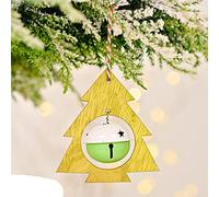 WBDWWTD Cloche à Main de Noël en métal Noble réception dîner fête décor Jingle Cloches décorations d'arbre de Noël pour l'artisanat à la Maison ornements-1pc Cloche d'arbre en Bois