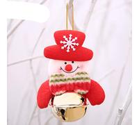 WBDWWTD Cloche de Noël en métal Noble Réception Dîner Décor de Fête Jingle Bells Décorations d'arbre de Noël pour Accessoires pour la Maison Artisanat-1pc Cloche de Bonhomme de Neige