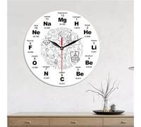 WBDWWTD Créative Acrylique astronomique Mural numérique Horloge Salon Bureau Mural décoratif Quartz Horloge silencieuse Chimiques Symboles Horloge