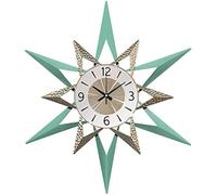 WBDWWTD Creative Light Luxury Battered Nordic Metal Mur Wall Clock, 24 Pouces Art Decorative Silent Quartz Clock, Bureau du Porche de Chambre à Coucher, A