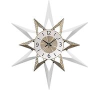 WBDWWTD Creative Light Luxury Battered Nordic Metal Mur Wall Clock, 24 Pouces Art Decorative Silent Quartz Clock, Bureau du Porche de Chambre à Coucher, A