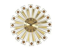 WBDWWTD Décoration Murale de Bureau Grande Horloge Murale décor en métal, Horloge d'art Moderne, Horloge silencieuse pour la Batterie du Salon opéré de l'horloge Murale de Mur pour Les