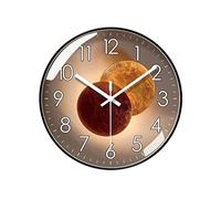 WBDWWTD Décoration Murale de Bureau Moderne légère Luxe de Luxe Mural Horloge de Chambre à Coucher en Quartz Horloge numérique Rond