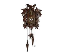 WBDWWTD Horloge Murale de Coucou créative européen Salon rétro en Bois Massif en Bois Massif en Bois Massif (Couleur de Journal) Horloge Murale Moderne Horloge décorative (Taille: s) (m)
