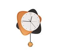 WBDWWTD Horloge murale élégante pour salon, décoration de table et horloge créative de luxe avec lumière LED 48 × 72,5 cm