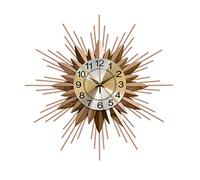 WBDWWTD Horloge murale en métal avec étoile silencieuse alimentée par piles Style rétro Pop Couleur quartz Style rétro Marron cuivré 65 cm