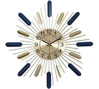 WBDWWTD Horloge Murale en métal d'art Moderne de 28 Pouces, Horloge Murale silencieuse de Style Milieu du siècle, pour décoration de Chambre à Coucher d'étude de Salon
