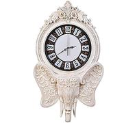 WBDWWTD Horloge murale Lucky Townhouse avec cadre en résine Style européen Horloge rétro douce (B)