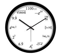 WBDWWTD Horloge Murale Moderne Mathématiques Formule Apprentissage Horloge Murale personnalité créative Mathématique Formule Horloge de Formation Scolaire (Cadre Noir B 14 Pouces)