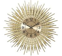 WBDWWTD Horloge Murale silencieuse en métal Moderne, Pile à Pile à Milieu du siècle Horloge Murale de Quartz décorative, pour Le Bureau de la Chambre à Coucher, 24 Pouces