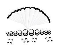WBDWWTD Kit d'étirement de Tunnels en Acrylique 36 pièces, Boucles d'oreilles de jauge Coniques, différentes Tailles, extenseur de Tunnel d'oreille de Couleurs mélangées