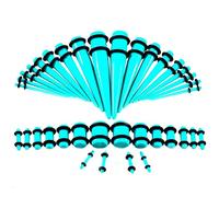 WBDWWTD Kit d'étirement de Tunnels en Acrylique 36 pièces, Boucles d'oreilles de jauge Coniques, différentes Tailles, extenseur de Tunnel d'oreille de Couleurs mélangées