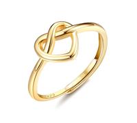 WBDWWTD MILACOLATO Bagues en Argent Sterling 925 pour Femmes Bagues de Pouce réglables en Forme de Coeur Bagues de Fiançailles en Or Bagues de Promesse d'éternité Bagues de Noeud d'amour en