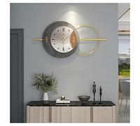 WBDWWTD Nouvelles horloges murales de décoration créative, Grandes horloges suspendues murales silencieuses Montres murales en Fer forgé pour Le Salon Cafe Quartz Clock., 80x40cm, 100x50cm