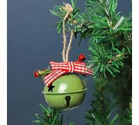 WBDWWTD Pendentif Cloche de Noël en métal, Cloche de Noël, Ornements Suspendus pour Arbre de Noël, décoration de Joyeux Noël pour la Maison, Bonne année-B