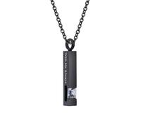 WBDWWTD TQHGHX Bijoux de crémation Cube Pierre de Naissance en Cristal pour Cendres Pendentif Urne Collier avec Mini Urne Souvenir Bijoux de Cendres commémoratives - avec Moi Toujours