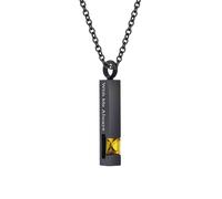 WBDWWTD TQHGHX Bijoux de crémation Cube Pierre de Naissance en Cristal pour Cendres Pendentif Urne Collier avec Mini Urne Souvenir Bijoux de Cendres commémoratives - avec Moi Toujours