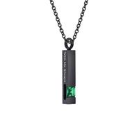 WBDWWTD TQHGHX Bijoux de crémation Cube Pierre de Naissance en Cristal pour Cendres Pendentif Urne Collier avec Mini Urne Souvenir Bijoux de Cendres commémoratives - avec Moi Toujours