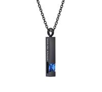 WBDWWTD TQHGHX Bijoux de crémation Cube Pierre de Naissance en Cristal pour Cendres Pendentif Urne Collier avec Mini Urne Souvenir Bijoux de Cendres commémoratives - avec Moi Toujours