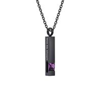 WBDWWTD TQHGHX Bijoux de crémation Cube Pierre de Naissance en Cristal pour Cendres Pendentif Urne Collier avec Mini Urne Souvenir Bijoux de Cendres commémoratives - avec Moi Toujours