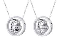 WBDWWTD TQHGHX Personnaliser Collier Urne - Bijoux de crémation pour Cendres Pendentif Chien/Chat Souvenir funéraire pour Femmes Hommes Colliers personnalisés Noms gravés