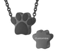 WBDWWTD TQHGHX Personnaliser Les Colliers d'urne - Bijoux de crémation pour Animaux de Compagnie pour Pendentif de Cendres Urnes pour Animaux de Compagnie pour Chiens/Chats Pendentif de Cendres