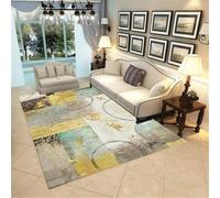 WBDYMX Chambre Parentale Decoration Tapis Cuisine antidérapant 60x90CM Couloir Long Bleu rétro Gris Jaune Maison Sortie de litiere Chat