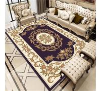 WBDYMX Chambre Tapis Decoration Moderne vestiaire 80x150CM de Baignoire Violet Floral Vintage Beige litiere d’Entree