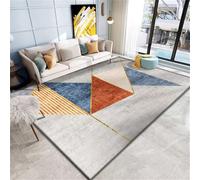 WBDYMX Décoration Chambre décorez Le Restaurant 180x240CM Decoration Balcon Appartement Gris Tapis rectangulaire Bleu Orange Poils Ras ado Garcon
