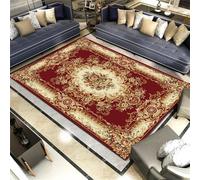 WBDYMX Decoration Chambre Moderne Vestiaire Tapis Enfant Garcon 120x180CM de Protection pour Sol Rouge Floral Vintage