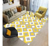 WBDYMX Dressing Chambre Garcon 100x120CM Tapis de Couloir intérieur Gris Moderne Lavable Jaune Machine evier Cuisine egouttoir