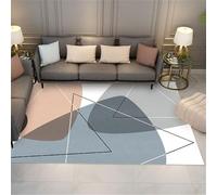 WBDYMX Paillassons pour Entrée Tapis evier Cuisine egouttoir 120x200CM Aesthetic Bleu géométrique Moderne Gris Home Decoration Chambre Enfant Fille
