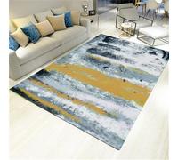 WBDYMX sous-Chaises Tapis Poils Ras 120x180CM Decoration Chambre ado Fille Moderne Jaune Abstrait Gris Bleu Moquette Acoustique litière pour Chat