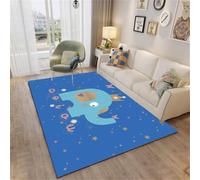WBDYMX Tapis Chambre Enfant Fille 120x180CM evier Cuisine egouttoir Bleu décoratif de Salon Bebe Garcon Grand