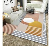 WBDYMX Tapis D Entrée Interieur Pique Nique 50x80CM pour Jaune rayé Moderne Gris Salle de Bain Chambre Enfant Fille