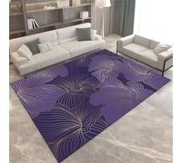 WBDYMX Tapis De Bain Antiderapant décorations Salon 120x160CM Bleu-Violet imprimé Poil Ras d'évier Cuisine