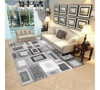 WBDYMX Tapis De Chambre D'Adolescent Super Sol pour bébé 100x200CM extérieur terrasse Gris géométrique Vintage Carpet Tapis, Coussinets et protecteurs