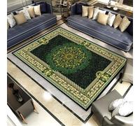 WBDYMX Tapis Eau Bebe Eveil Design Salon 100x120CM Lavable en Machine pour Vert Floral Frais Absorbant Chien Coussin Fille Chambre