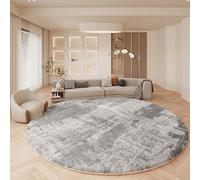 Wbeian Grand tapis rond et moelleux pour salon, moderne, à poils denses, ne perd pas ses poils, chambre à coucher, chambre d'enfant, tapis de sol absorbant l'eau, diamètre 160 cm