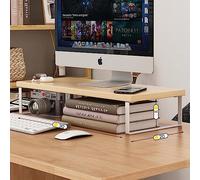 Wbeian Support de moniteur en bois pour bureau, maison, étude, travail, support d'affichage multifonction pour ordinateurs portables, écrans de PC, rehausseur de moniteur d'ordinateur ergonomique