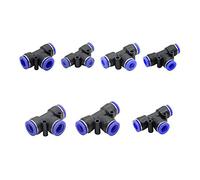 WBHFOIKNMS Garden Hose Fittings 40 Pcs Garden Irrigation Garden Water Connectors 4mm 6mm 8mm 10mm 12mm 14mm 16mm PVC Quick Push in Connectors (Color : 8 mm) WBHFOIKNMS