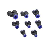 WBHFOIKNMS Garden Plumbing 4/6/8/10/12/16mm Interface Y Shape Slip-Lock Reducing Connector Pneumatic 3 Way Port Garden Water Hose Splitter 5 Pcs (Color : 16mm-12mm) WBHFOIKNMS