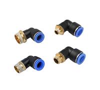 WBHFOIKNMS Garden Plumbing 4pcs 12/14/16mm Interface Elbow Slide Lock Quick Connector 1/8" 1/4" 3/8" 1/2" 3/4" External Thread Garden Water Joint (Size : 14mm 1I2 inch) WBHFOIKNMS