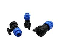 WBHFOIKNMS Garden Plumbing DN20 DN25 DN32 to 1/2" 3/4" 1" Internal Thread PE Water Stop Valve Garden Irrigation System Pipe Hose Connection Quick Connector (Color : Blue with Black) WBHFOIKNMS