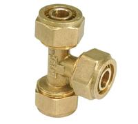 WBHFOIKNMS PEX-AL-PEX Tube Outer Diameter 16/18/20/25mm Equal Tee 3 Ways Brass Pipe Fitting For Solar Water Heater(12x16mm) WBHFOIKNMS
