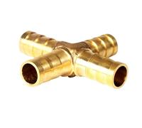 WBHFOIKNMS T X Y U Type Brass 4mm 6mm 8mm 10mm 12mm Splicer Pipe Fitting Hose Copper Barbed Connector Joint Coupler (2way-U,6MM BARB_OTHER) WBHFOIKNMS