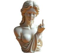 Wbietu Unapologetic Venus : statue de doigt d'honneur - Figurine de Vénus avec doigt d'honneur - Décoration d'art moderne et audacieuse en résine - Décoration amusante et unique pour bureau et étagère