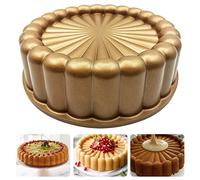 WBJKZJD Moule à gâteau Charlotte de 22,9 cm en aluminium - Accessoires de cuisine - Décoration de Noël, mariage, Saint-Valentin - Moule à gâteau Charlotte 3D (forme de fleur)